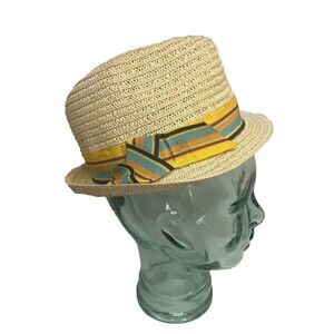 Vintage Scala‎ Pronto Unisex Straw Fedora Hat